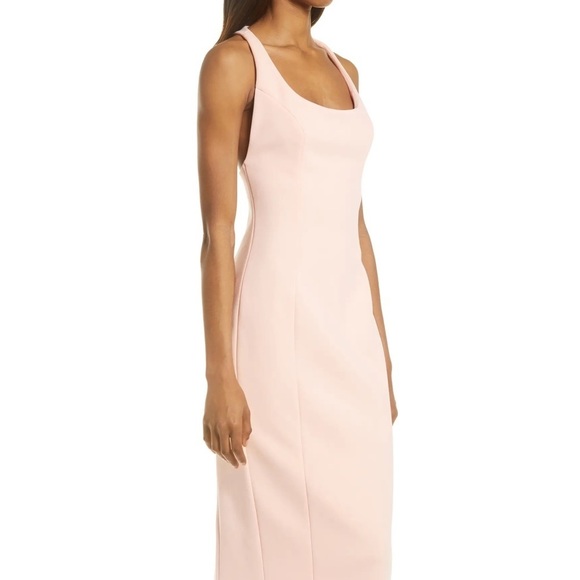 MISHA Pale Pink Sleeveless Sheath Midi Dress, size 14 - Picture 12 of 12